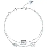 GUESS Double Steel Bracelet With Zircons 4g Light Jubb05237jwrh