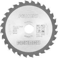Hikoki Zubehör 4100035 HM-Sägeblatt Laminat Aluminium 125x20 T28 trapezförmig/flacher Zahn