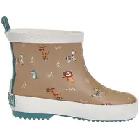 Playshoes Gummistiefel Halbschaft Wildtiere in braun | Gr.: 27
