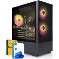 SYSTEMTREFF Gamer PC-System - Core i5-14400F - AMD Radeon RX 9060 8GB GDDR6 - 16GB DDR4 - 512GB NVMe - Windows 11 Pro - Desktop