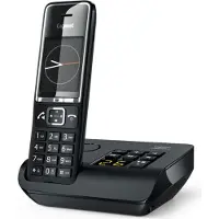 Gigaset COMFORT 550A, Analoges Telefon, Kabelloses Mobilteil, Freisprecheinrichtung, 200 Eintragungen, Anrufer-Identifikation, Schwarz