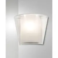 FABAS LUCE Viki Wandleuchte aus Metall & Glas, E27 40W, elegantes Design für den Innenbereich, IP20, 28,5x14,5x23,5 cm, Schutzklasse 1, Wandlampe modern