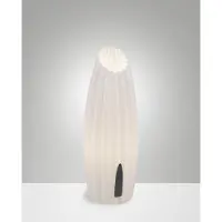 FABAS LUCE Nadine Tischleuchte aus Metall & pflanzenbasiertem Kunststoff, weißes Licht, 10W, G9, Touch, IP20, Höhe 30cm, modernes nachhaltiges Design