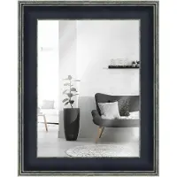 MendeFrames H235 Wandspiegel Antik schwarz 70x100 cm