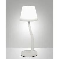 FABAS LUCE Ibla LED-Tischleuchte 9W 750lm 3000K, Touch-Dimmfunktion, Gestell aus Metall und mundgeblasenem Glas, Farbe: Weiß - Ibla