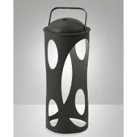 FABAS LUCE Caddy 3W LED-Tischleuchte in Anthrazit, Schutzart IP54, Metall und Polycarbonat, 3000K warmweißes Licht, per Touch dimmbar - Moderne Designbeleuchtung