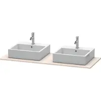 Duravit Konsole XSquare 140x55cm, T matt, m 2 Auss, Beck. beids.