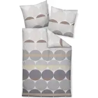 Janine Design Bettwäsche-Garnitur Mako-Satin 87104 J. D. Farbe grau sand Größe 155x220+80x80