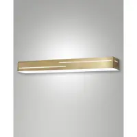 FABAS LUCE Banny LED-Wandleuchte, 24 W, 2260 lm, 3000 K, Messing satiniert - Modernes Design aus Metall und Methacrylat für die Innenbeleuchtung