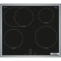 Bosch Serie 4 NIF645CB5E, Schwarz, Edelstahl, Integriert, 58 cm, Zonen-Induktionskochfeld, Glaskeramik, 4 Zone(n)