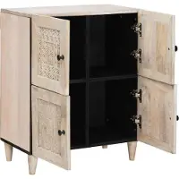 vidaXL Sideboard Bleached White 60 x 33 x 75 cm Massivholz Mango