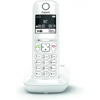 Gigaset AS690, Analoges/DECT-Telefon, Kabelloses Mobilteil, Freisprecheinrichtung, 100 Eintragungen, Anrufer-Identifikation, Weiß