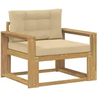vidaXL Outdoor Mittelsofa Polyester Weiß