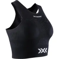 X-Bionic Energizer 4.0 Fitness Crop Top für Frauen - Optimale Klimakontrolle mit 3D Bionic Sphere, Fort-X Bruststütze, volle Armbeweglichkeit, Schweißmanagement - Schwarz/Weiß, XS