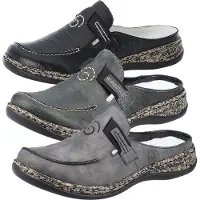 Rieker Damen Pantolette schwarz, Damen:38 EU