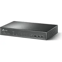 TP-LINK 9-Port 10/100Mbit/s-Desktop-Switch mit 8 PoE+-Ports, Unmanaged, Fast Ethernet (10/100), Vollduplex, Power over Ethernet (PoE), Wandmontage