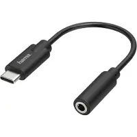 Hama 00205282, USB C, 3.5mm, Schwarz, Stecker, Buchse, 229 mm