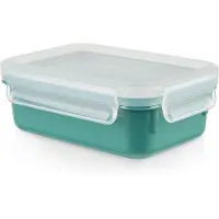 EMSA Clip & Close, Box, Rechteckig, 0,55 l, Farbe Petrol, Polypropylen (PP), Thermoplastisches Elastomer (TPE), Deutschland