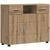 vidaXL “2026 Modern“ Braun Holzschrank Artisan-Eiche 88,5 x 30,5 x 73 cm Holzwerkstoff - Designermöbel 49011 - Wohnwände