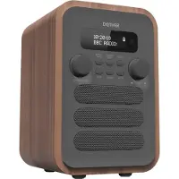 Denver DAB+ Radio - Bluetooth/ FM - LCD-Bildschirm - Grau/braun
