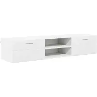 vidaXL “2026 Modern“ Weiß Holzschrank mit Schubladen Weiß 150 x 39 x 30 cm Holzwerkstoff - Designermöbel 13422 - Wohnwände