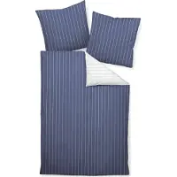 Janine Design Mako-Soft-Seersucker Bettwäsche-Garnitur TANGO 20020 Farbe denimblau Größe 200x220 2x80x80 cm