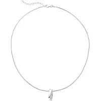 Zeeme Collier 925/- Sterling Silber Zirkonia weiß 42+5cm Rhodiniert ZEEme Weiß
