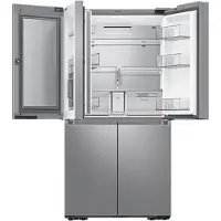 Samsung RF65A977FSR, Freistehend, French door, Edelstahl, Tür-zu-Tür, Berührung, LCD