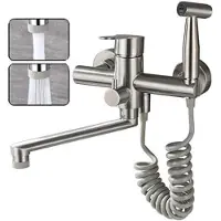 OEM Küchenarmatur Wandmontage - Wandarmatur für die Küche - Wandarmatur mit Oberrohr - Wandarmatur mit Unterrohr - Wandarmatur für Küchenwände