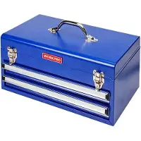 Workpro Metall-Werkzeugkiste mit 2 Schubladen, 46 x 24 x 22 cm