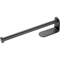 Wenko Küchenrollenhalter "Modell Nio", schwarz, B:27,5cm H:4,5cm L:7cm, Aluminium, Küchenrollenhalter, Küchenrollenhalter, selbstklebend, Befestigen ohne Bohren, rostfreies Aluminium