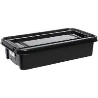 PLAST TEAM Vertriebs GmbH plast team PROBOX RECYCLE Bettroller 31 Liter Box und Deckel schwarz