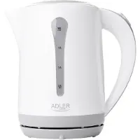 Adler AD 1244, 2,5 l, 2200 W, Weiß, Kunststoff, Wasserstandsanzeige