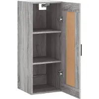 vidaXL Wandschrank Grau Sonoma 34,5x34x90 cm Holzwerkstoff