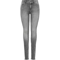 ONLY Skinny-fit-Jeans "ONLBLUSH MID SK ANK RW REA0918 NOOS" mit ausgefranstem Saum