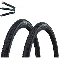 Bike-parts 2 x Schwalbe G-One Comp Fahrradreifen Active K-Guard Green Compound E-25 28 x 1,70 (45-622) Schwarz inkl. Reifenheber