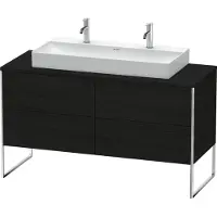 Duravit Waschtischunterschrank XSquare 140x54,8x77,8cm, 4 Schubk., steh., Ei sw