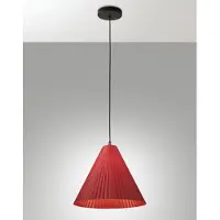 FABAS LUCE Kegelförmige Pendelleuchte aus Metall und Bio-Kunststoff, modernes Design in Bordeaux, E27-Fassung, IP20 Schutzart, Durchmesser 316 mm, Qualität.