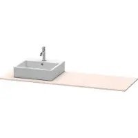 Duravit XSquare Konsole, 1 Ausschnitt links, 1600x16x550mm, XS060HL8383, Farbe: Taupe Supermatt Dekor