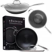 Kohersen Schwarzer Würfel 32 cm Wok