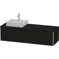 Duravit Waschtischunterschrank XSquare 160x54,8x40cm, 4 La, wd, Beck. li, Ei sw