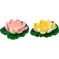 Lumineo Solar Licht LED Seerose 17x6cm Kunststoff Warmweiß 1 Stück sortiert