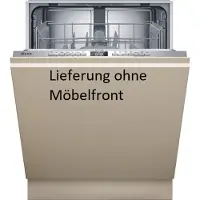 NEFF N 30, Voll integriert, Standardgröße (60 cm), Silber, Weiß, Tasten, Kabellos, LED