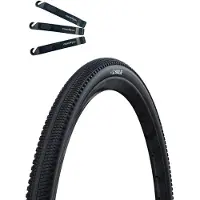 Bike-parts 1 x Schwalbe G-One Comp Fahrradreifen Active K-Guard Green Compound E-25 Schwarz 50-622 (28 x 2.00") inkl. maxxi4you Reifenheber
