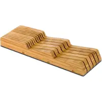 Jamon Schubladen-Innenblock - Bambusblock zur Aufbewahrung von Messern in einer Schublade. Geeignet für Messer bis zu einer Klingenlänge von 25 cm.
