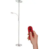 JUST LIGHT LOLAsmart-ROCCO LED Stehleuchte CCT Dimmbar 25,5W 2-fach stahl 11858-55