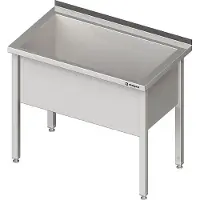 Stalgast Topfspüle mit einem Becken, 1200x600x850 mm, 400 mm Beckenhöhe, mit Aufkantung, verschweißt