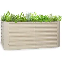 Blumfeldt Hochbeet aus Metall, Wetterfestes Stahl-Hochbeet für Balkon & Garten, Rostfreies Hochbeet Verzinkt, Freistehende Hochbeete 120x60x60 cm, 432L Pflanzkübel Groß für Blumen, Obst, Gemüse