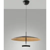 FABAS LUCE Yuko LED-Pendelleuchte 40 W 3200 lm 3000 K dimmbar, Metall- und Methacrylat-Gestell, Blattgold/Blattschwarz - Yuko