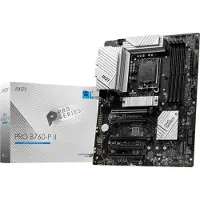 MSI PRO B760-P II, Intel, LGA 1700, Intel Celeron, Intel Core i3, Intel Core i5, Intel Core i7, Intel Pentium Gold, 256 GB, DDR5-SDRAM, 256 GB